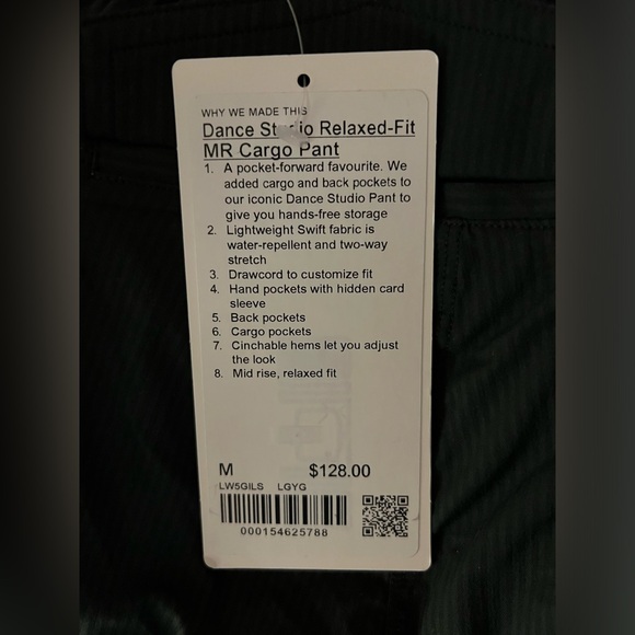 Dance Studio Relaxed Fit Mid Rise MR Cargo Pant Size M Legacy Green - Picture 5 of 5